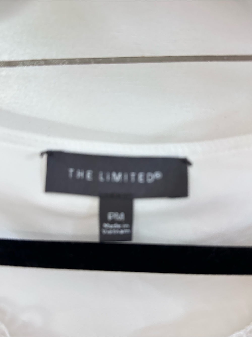The Limited PM white V neck wrap style lace trim flounce sleeve blouse classic - Picture 6 of 12